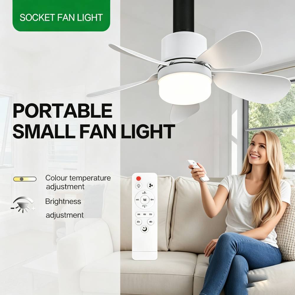 Plant Parent App Video - Socket Fan Light with Remote, Small
