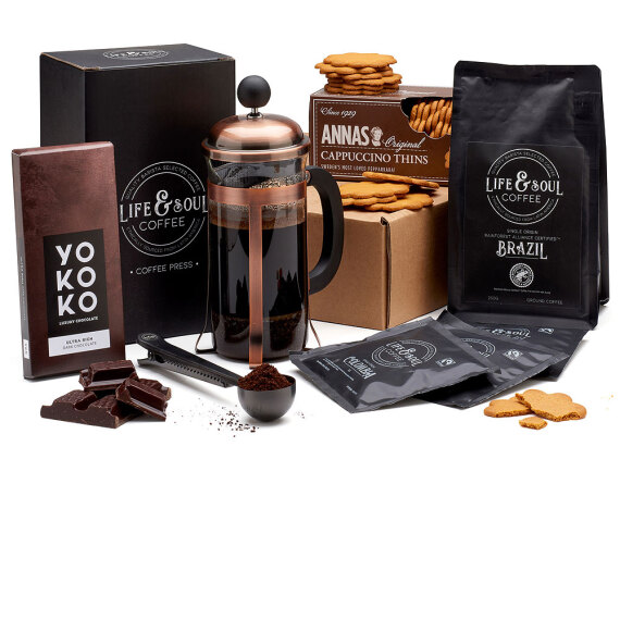 Orchid Phalaenopsis - Luxury Cafetiere and Treats Box