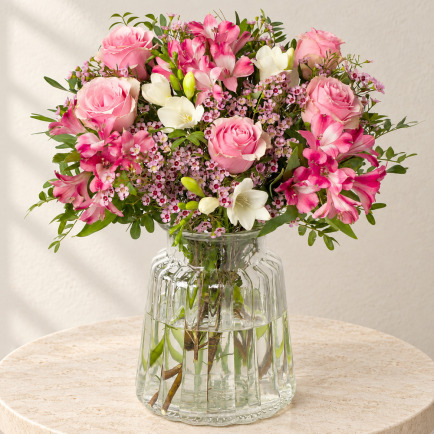 Pink Roses and Freesias - Orchid Phalaenopsis review and price